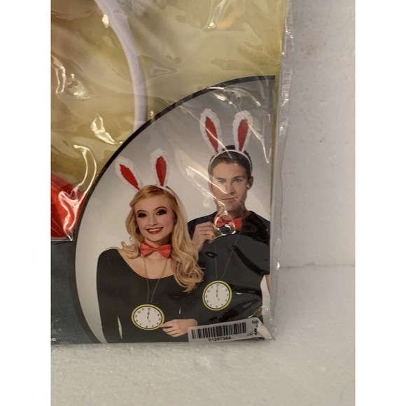 Spirit Store White Rabbit Kit Ear Headband Clock Necklace Bowtie age 14+ Adult - Picture 2 of 9